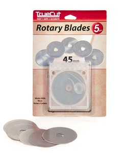 Grace TCC-01-21029 TrueCut Five Pack 45mm Rotary Blades, fits in most standard rotary cutters in the market