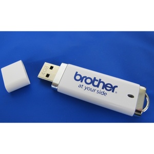 Brother USB Memory Stick Flash Thumb Drive Key 1GB, stores downloads compatible designs upgrades from computer to sew quilt emb machine USB-A Port