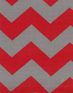 Fabric Finders 15 Yd Bolt 9.33 A Yd Twill 1304 Red/Grey Chevron 100% Pima Cotton Fabric 60 inch