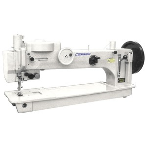 39913: Consew 366-30 Heavy Duty Straight Stitch, 12mm Zig-Zag, 20mm Foot Lift, Long-Arm Sewing Machine, Unassembled Stand, DYx3 Needles