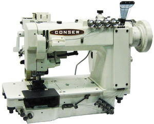 Consew 3324, 4-Needle High Speed Double Chainstitch Machine Head, Fully Automatic Lubrication, Simplified Looper Throw-out, Safety Balance Wheel