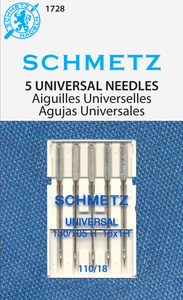 40503: Schmetz s-1728 Universal Needles 5pk sz18/110
