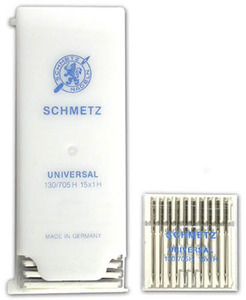 40603: Schmetz 300 Universal Point Sewing Machine Needles 130/705H 15x1 Size 9-16