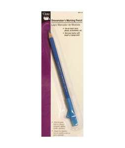 Dritz  D675-15 Dressmakers Chalk Marking Pencils, D675-15 Blue, Box of 3, Transfer Pattern Markings Directly Onto Fabric. Eraseable with Damp Cloth