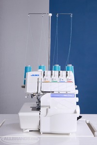 39987: Juki MO734DE Demo 4-3-2 Thread Overlock and Seams, 15 Stitch Serger, Auto Needle Threaders, Lay In Tensions, Built In Rolled Hems, Differential Feed