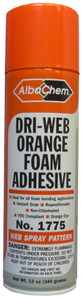 Albatross AlbaChem 1775 Orange Dri-Web Foam Adhesive Spray 12 Pack 12oz Cans