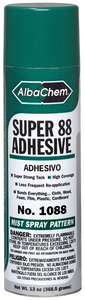 Albatross Albachem 1088 Super 88 Spray Adhesive 13oz x 6 Pack, Strong Tack
