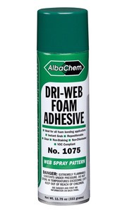 Albatross Albachem 1075 Dri-Web Foam Adhesive Spray 12 Pack of 12oz Cans