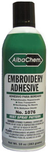 Albatross AlbaChem 1076 Embroidery Stabilizer Adhesive Spray Cans 12 Pack of 10 oz. Cans