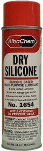 Albatross AlbaChem 1654 Dry Silicone Lubricant 11oz Spray Cans, 6 Pack
