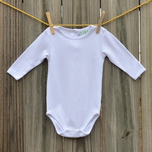 Embroidery Blanks Boutique Long Sleeve Onesie, Plain Sleeve Size: 3-6 Mos