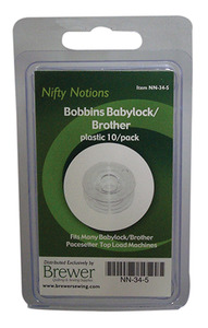 Nifty Notions NN-34-5  L Style Plastic Bobbins Pack of 10