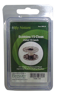 Nifty Notions NN-34 Class 15 Metal Bobbins 10 Pack, Parts and Accessories