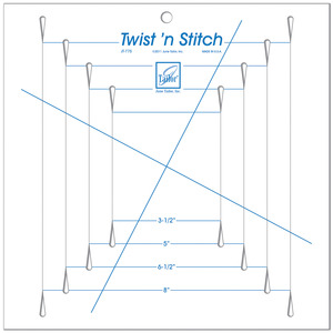 June Tailor JT-775 Twist 'n Stitch Ruler, Create Perfect Pinwheel Quilts, Borders and Blocks