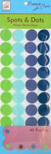 June Tailor Fleece With Flair JT-215 Spots 'n Dots Fleece Decorations (Blue/Green)