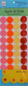 June Tailor  JT-214 Spots N Dots Fleece Pink/Orange