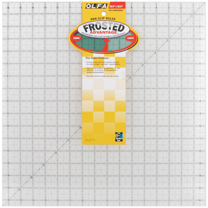 Olfa QR-16S Square Frosted Advantage 16.5" x 16.5" Non-Slip, Acrylic Ruler