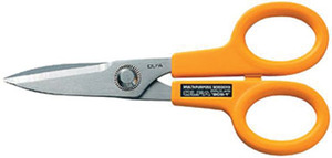 Olfa SCS-1 5", Stainless Steel Scissors Sharp and Serrated for Precision Cuts Right to the Tip