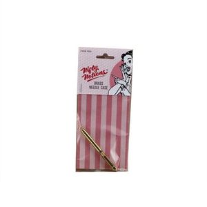 Nifty Notions 7950 Polished Brass Needle Case for Hand Sewing Needles