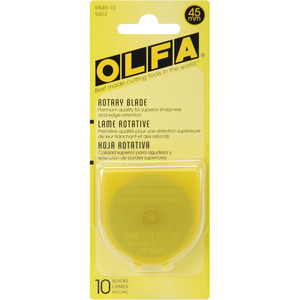 41989: Olfa RB45-10 45mm Circular Rotary Replacement Knife Blades 10 Pack