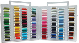 SZ 40 RAYN-SULKY SLIMLINE ASST, Sulky 885-14 Fleshtones Embroidery Photo Stitch Slimline Thread Box,  104 Colors of 40 wt. Rayon on 250yd Spools