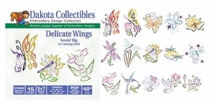 Dakota Collectibles 970468 Delicate Wings Multi-Formatted CD Embroidery Machine Designs