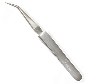 Famore, 5", 511, Opposable, Tweezers, Curved, pull, thread, tweezing, binding, cosmetic, beauty, crafting, projects