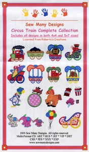 Sew Many Designs Circus Train Complete Applique Collection Multi-Formatted CD