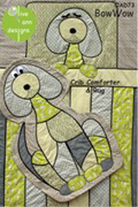Olive Ann Designs OAD73, Bow Wow Crib Comforter and Rug Sewing Pattern