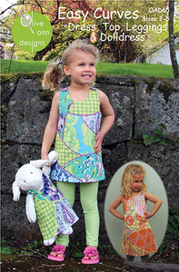 Olive Ann Designs 93-4262, Easy Curves - Dress, Top, Leggings & Doll Dress Sewing Pattern