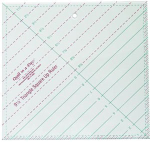 QD2023. Quilt in a Day by Eleanor Burns 9-1/2" Triangle Square Up Ruler