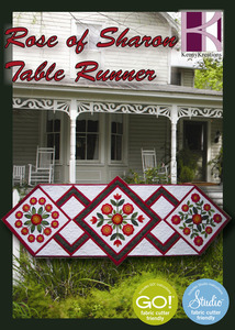 43461: Kenny Kreations KKROSTR Rose of Sharon Table Runner Multiformat Embroidery Design CD