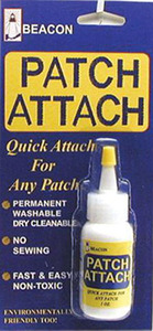 Beacon PATCHGLUE, Patch Attach Fabric Glue, Permanent Washable, Dry Cleanable, Non Toxic, Fast & East No Sewing, Environmentally Friendly Too