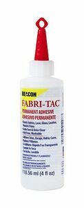 Beacon 7061 FabriTac Permanent Fabric Adhesive Glue, 4oz Squeeze Bottle