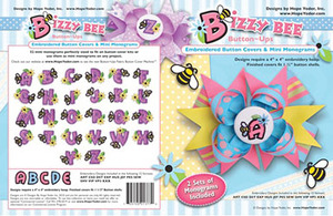 Hope Yoder 56/2414 Bizzy Bee Button Ups 52 Monograms Emb Designs CD
