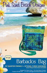 Pink Sand Beach Designs PSB120 Barbados Bag Sewing Pattern for Fat Quarters
