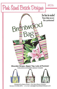 Pink Sand 93-3293 Beach Designs Brentwood Handbag Sewing Pattern