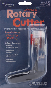 LEFT HAND -ROTARY CUTTER ERGO, Martelli Ergo 2000 Left Hand Rotary Cutter with 45mm Blade, Spring Guard