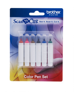 Brother, CAPEN1, 6, Color, Pens, for, Scan, N, Cut, Machines, CM650W, CM550DX, CM350R, CM250, CM100DM, Brother CAPEN1 6-Color Pens for ScanNCut Digital Cutting CM Machines CM100DM, CM250, CM350, CM350H, CM350R, CM550DX, CM650W, CM650WX, DC200, DC200ULE