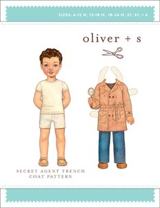 Oliver + S Secret Agent Trench Coat (6 m-4) Sewing Pattern