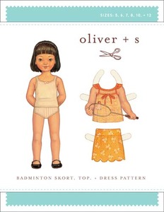 Oliver + S Badminton Skort, Top + Dress (5-12) Sewing Pattern