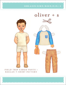 Oliver + S Field Trip Cargo Pants and Raglan Shirt (6M-4) Sewing Pattern