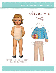 Oliver + S Oliver + S: After-School Shirt + Pants (6 m-4) Sewing Pattern