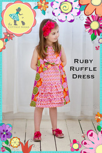 The Cottage Mama Inc. Ruby Ruffle Dress Sewing Pattern