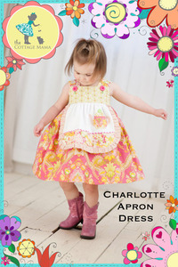 The Cottage Mama Inc. Charlotte Apron Dress Sewing Pattern