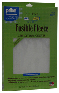 Pellon PP987F, 22" x 36" Iron-on Fusible Quilting Fleece, Low Loft but Stable