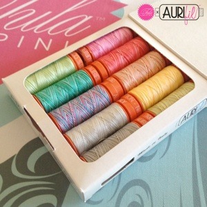 Aurifil TP50TP10, Tula Pink Premium Collection 10 Small Spools 50wt Cotton Thread Kit