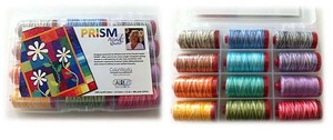 Aurifil PQ12MS12, Prism Kit, 12 Large, 1094Yd Spools, 12wt Cotton, Thread Kit
