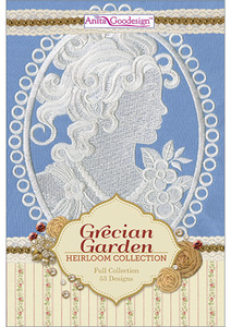 Anita Goodesign 233AGHD Grecian Garden Full Heirloom Collection Multi-format Embroidery Design Pack on CD 53 Designs