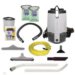 ProTeam ProVac 107363 FS6 6Qt Backpack Vacuum Cleaner +Restaurant Kit 100727 9 Lbs